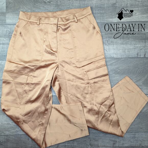 Bailey Silk Like Cargo Pants Size 12 - Picture 1 of 6